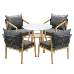 3PCS/5PCS Outdoor Dining Set Table Lounge Chair