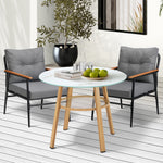 Outdoor Dining Set 3PC/5Pc Lounge Setting Table Storage Shelf