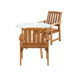 3PC/5PC Outdoor Dining Set Solid Wood Chair and Table