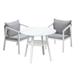 3PCS/5PCS Outdoor Dining Set Table Lounge Chair