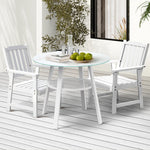 3PC/5PC Outdoor Dining Set Solid Wood Chair and Table