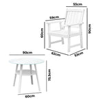 3PC/5PC Outdoor Dining Set Solid Wood Chair and Table