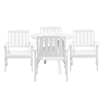 3PC/5PC Outdoor Dining Set Solid Wood Chair and Table