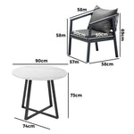 3PCS/5PCS Outdoor Dining Set Table&Lounge Chair