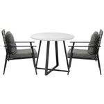 Outdoor Dining Set 2/3/4/5 Seater Marble Table Rattan Armchair