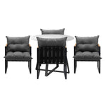 4 Seater Outdoor Dining Set with Sintered Stone Table for Garden Balcony