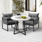 3PCS & 5PC Outdoor Dining Set Round Table and Chairs with Cushions