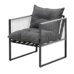 3PCS & 5PC Outdoor Dining Set Round Table and Chairs with Cushions