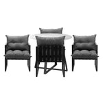3PCS & 5PC Outdoor Dining Set Round Table and Chairs with Cushions