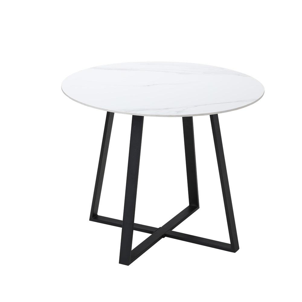Outdoor Dining Set White 90x90x73cm
