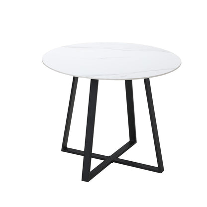 Outdoor Dining Set White 90x90x73cm