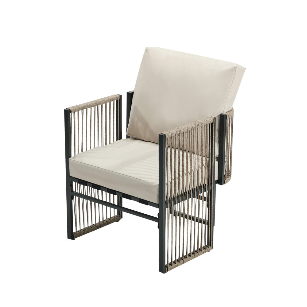 Outdoor Dining Set White 90x90x73cm