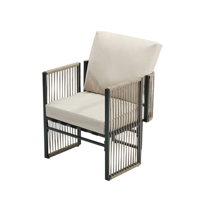 Outdoor Dining Set White 90x90x73cm