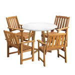 Outdoor Patio Set Solid Wood Chair&Table 3PC & 5PC