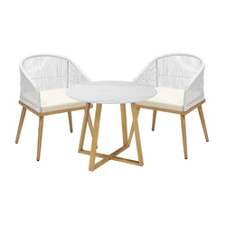 3/5 Pieces Outdoor Dining Set Table&Lounge Chairs for Patio