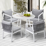 Outdoor Dining Set Bistro Setting 3PCS/5PCS White