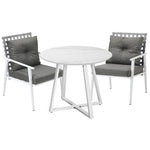 Outdoor Dining Set 2/3/4/5 Seater Marble Table Rattan Armchair