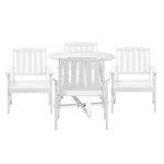 3PCS & 5PCS Outdoor Dining Set with Table & Solid Wood Chairs for Patio Use