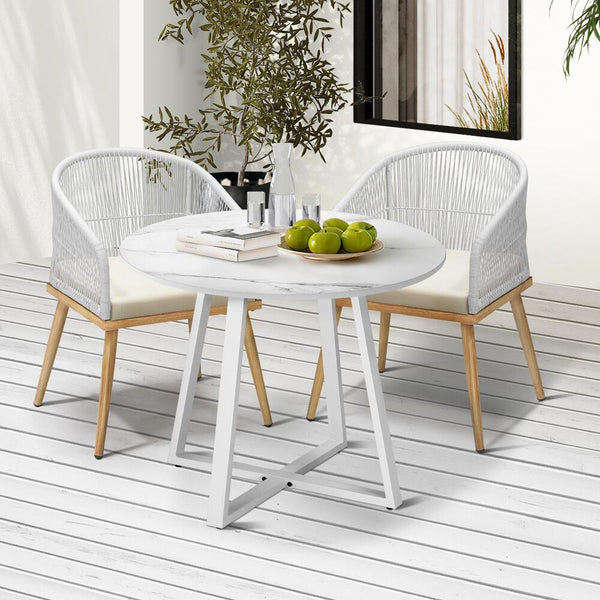  3PCS/5PCS Outdoor Dining Set Table&Chairs Bistro Set