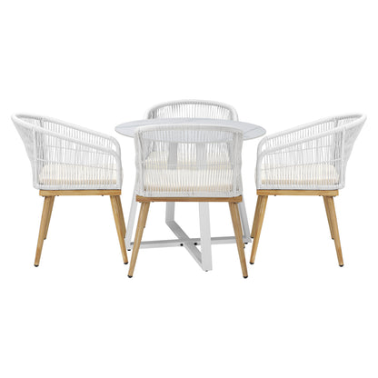 3PCS/5PCS Outdoor Dining Set Table&Chairs Bistro Set