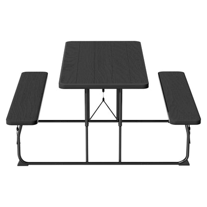 3 PCS Outdoor Furniture Dining Set Lounge Setting Patio HDPE Bench