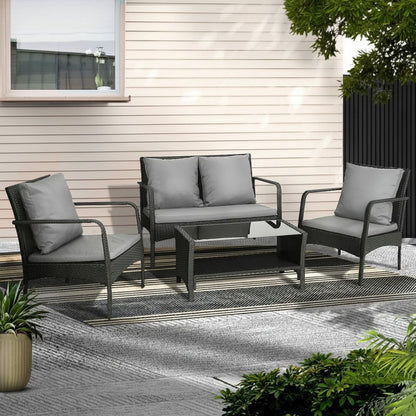 Outdoor Garden Patio Wicker Sofa Set
