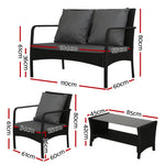 Outdoor Garden Patio Wicker Sofa Set