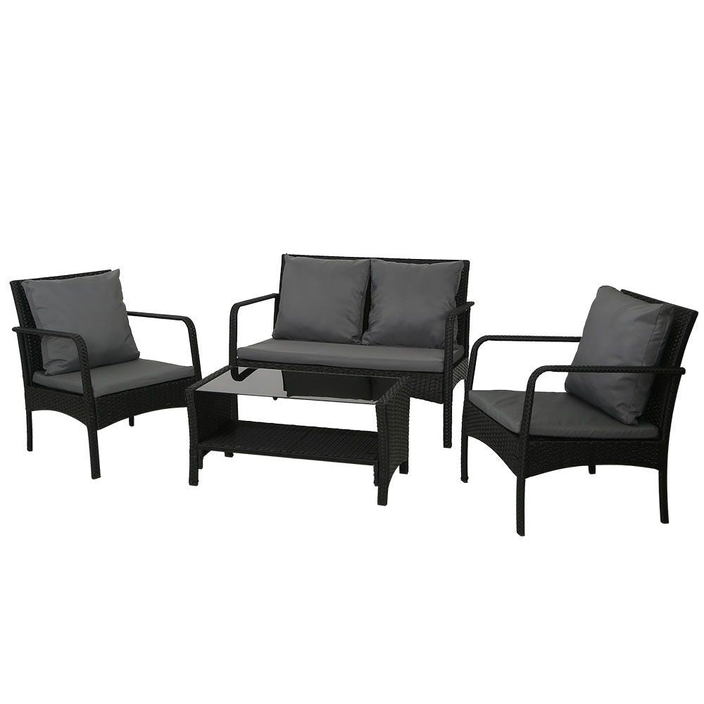 Outdoor Garden Patio Wicker Sofa Set