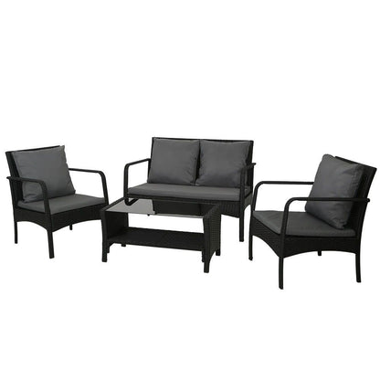 Outdoor Garden Patio Wicker Sofa Set