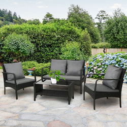 Outdoor Garden Patio Wicker Sofa Set