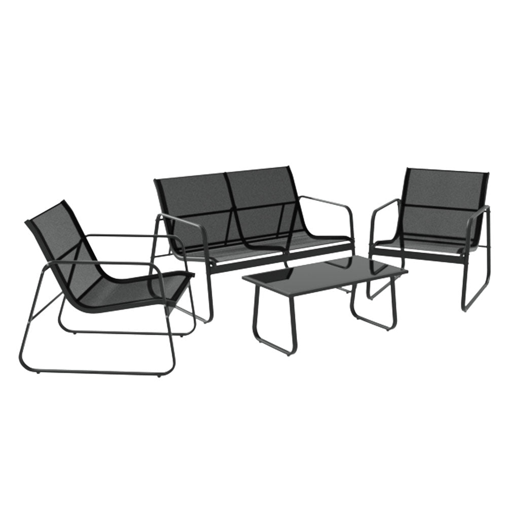 Outdoor Sofa Set Lounge Setting Textilene Table And Chairs Garden Patio Furniture