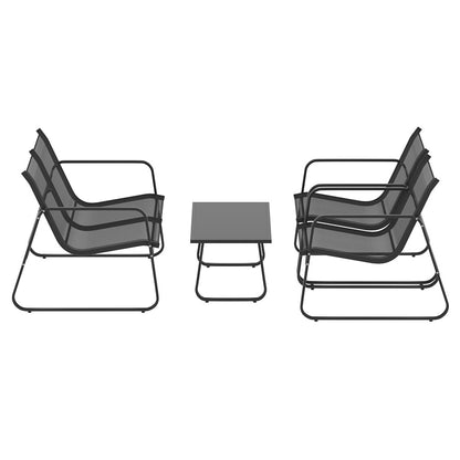 Outdoor Sofa Set Lounge Setting Textilene Table And Chairs Garden Patio Furniture