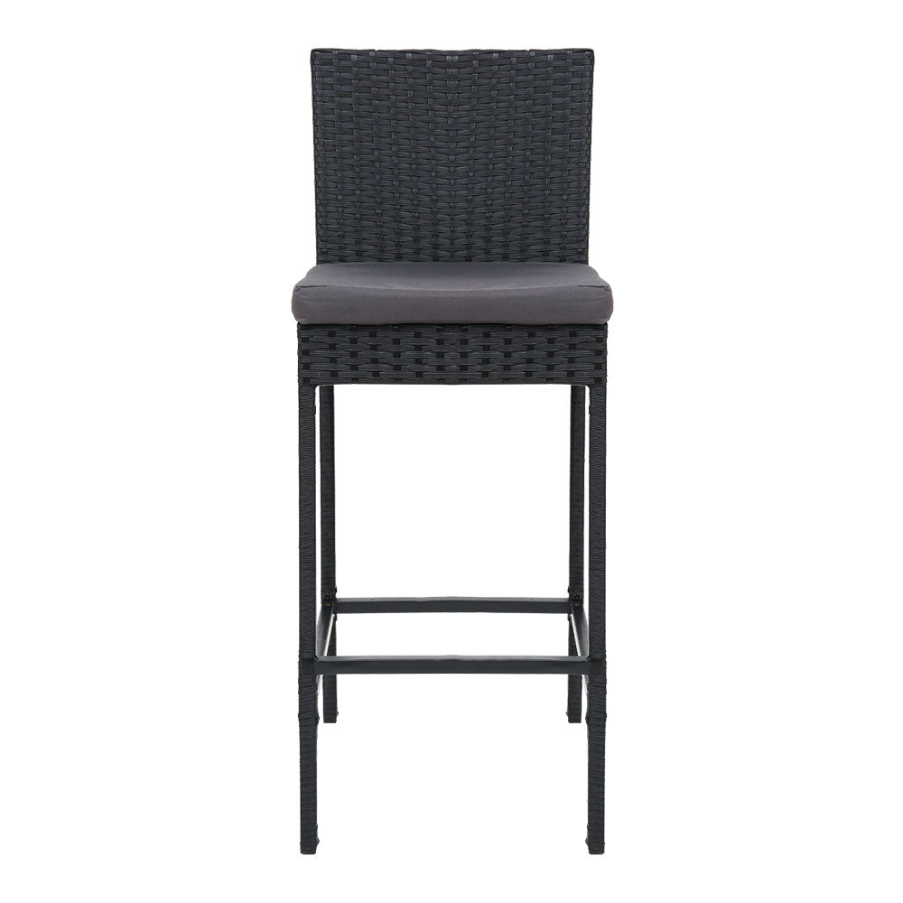 2-Piece Outdoor Bar Stools Dining Chair Bar Stools Rattan Furniture