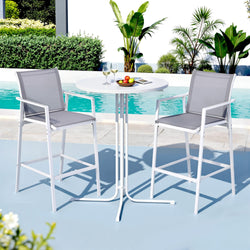 3-Piece Outdoor Bar Set Stools Table Bistro | HomeAndLiving
