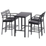 Outdoor Bar Set 5-Piece Aluminium Patio Furniture