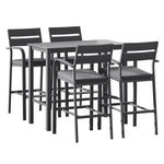 Outdoor Bar Set 5-Piece Aluminium Patio Furniture