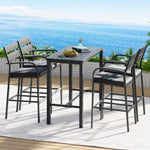 Outdoor Bar Set 5-Piece Aluminium Patio Furniture