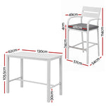 5-Piece Outdoor Bar Set Aluminium Patio | HomeAndLiving