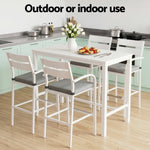 5-Piece Outdoor Bar Set Aluminium Patio | HomeAndLiving