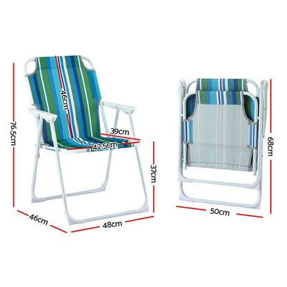 Folding Outdoor Chair Steel Frame 48x46x76.5cm