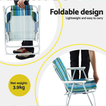 Folding Outdoor Chair Steel Frame 48x46x76.5cm