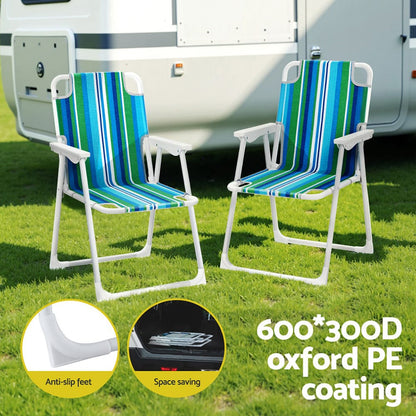 Folding Outdoor Chair Steel Frame 48x46x76.5cm