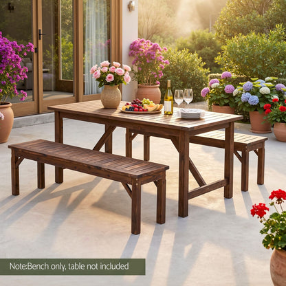 Timber Bench Brown 150cm 150x40x40.5cm