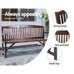 5Ft Outdoor Garden Bench Wooden 3 Seat Chair Patio Furniture Charcoal