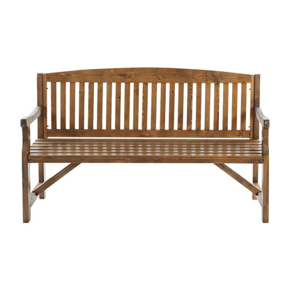 5Ft Outdoor Garden Bench Wooden 3 Seat Chair Patio Furniture Natural