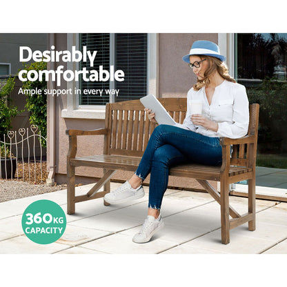 5Ft Outdoor Garden Bench Wooden 3 Seat Chair Patio Furniture Natural
