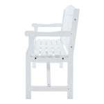 5Ft Outdoor Garden Bench Wooden 3 Seat Chair Patio Furniture White