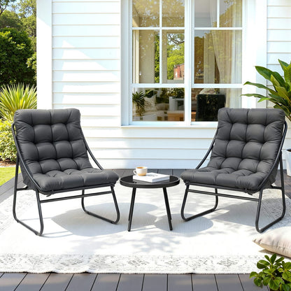 Outdoor Bistro Set Grey 64x80x94cm