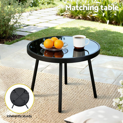 Outdoor Bistro Set Grey 64x80x94cm
