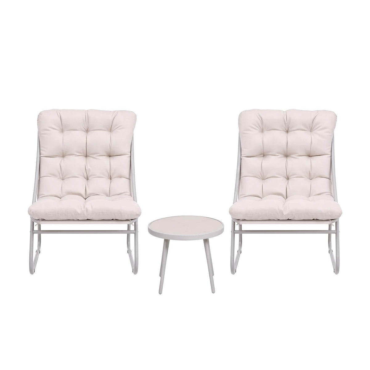 Outdoor Bistro Set Khaki 64x80x94cm